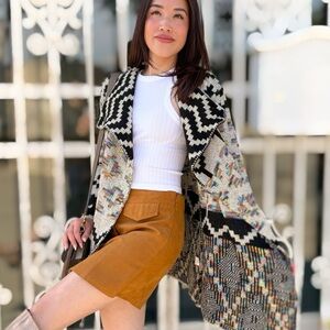 🎉HP🎉 Rainbow Glittery Stitched Aztec Cardigan